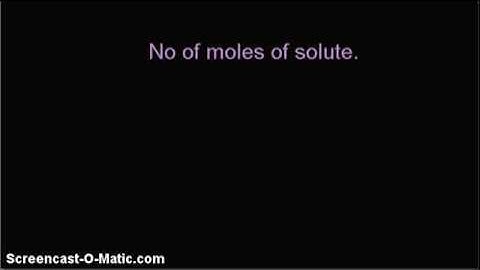 Video-Given mass of solute, volume of solvent, molality of solution, find density of solvent