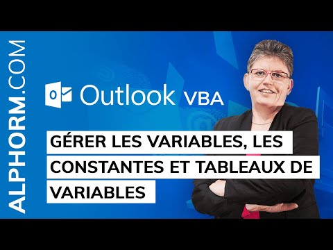 Gérer les variables, les constantes et tableaux de variables sous Outlook