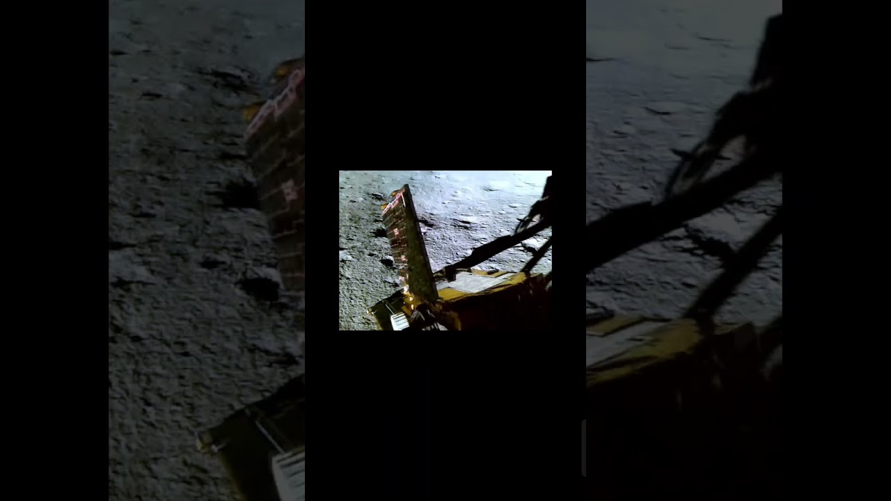 Rover Rollout on Moon from Lander 