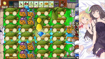 Plants vs. Zombies - Survival Endless (Pool) 20 Cob Cannon Strategy