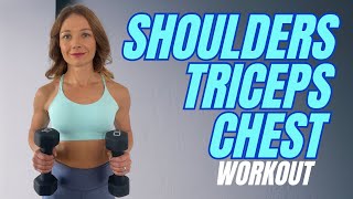 20-Minute Upper Body Push Workout to Sculpt Chest, Shoulders & Triceps | Postpartum Safe