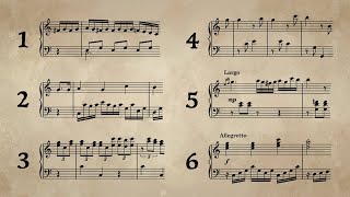 Mozart style variations on Happy Birthday