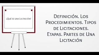 Qué Es Una Licitación Pública. Tipo De Licitaciones. Ejemplo De Licitación Pública