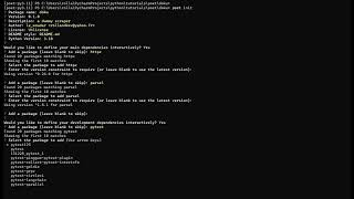 Demo showing a command line designed with the questionary python library