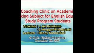 Final Semester Test-News Reader (Visited Radio Eshinta Palembang)