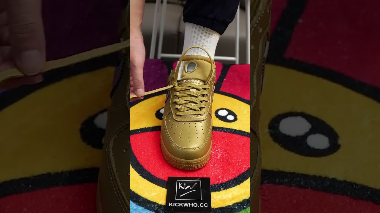 How to Lace My Off white X Air Force 1 Low Gold' 