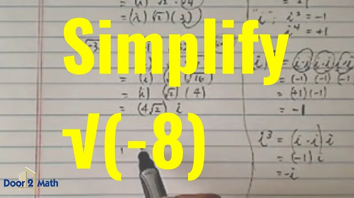EASY Trick for IMAGINARY NUMBERS | Simplifying √-8 Using i | Square Root