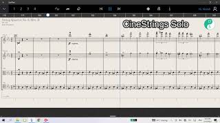 String Quartet No. 8 Mov. 2, Shostakovich | StaffPad and CineStrings Solo