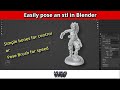 Changing the pose of a downloaded stl model in Blender thumbnail