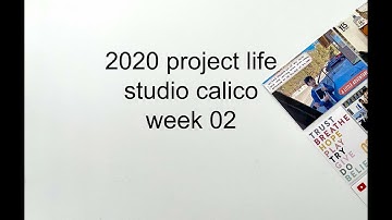 2020 project life process video | studio calico | week 02