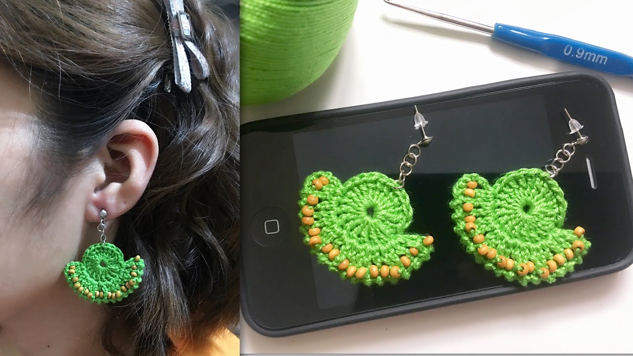 Crochet earrings diy YouTube