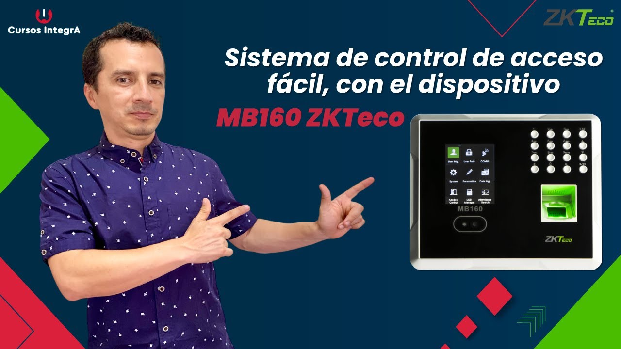 🚦Sistema de control de acceso fácil con el dispositivo MB160 ZKTeco