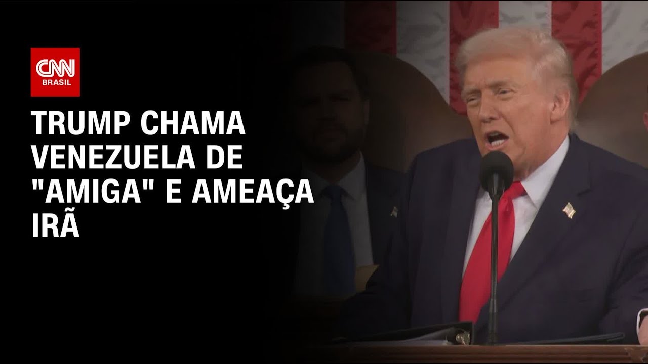 Trump chama Venezuela de “amiga” e ameaça Irã em discurso | LIVE CNN