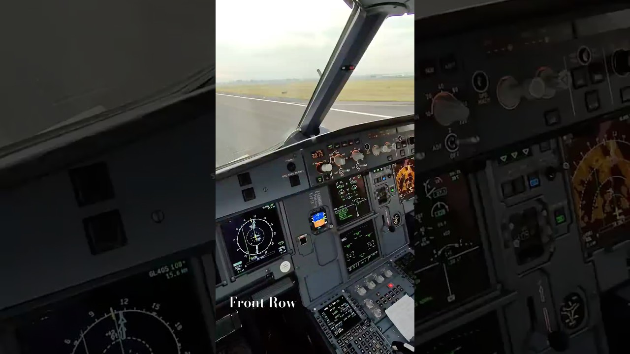THIS IS HOW A TAKE OFF LOOKS LIKE FROM THE COCKPIT! ✈️ @frontrow-view #aviation #aviationgeek