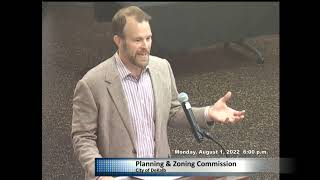 Planning & Zoning Commission Meeting - 8/1/2022
