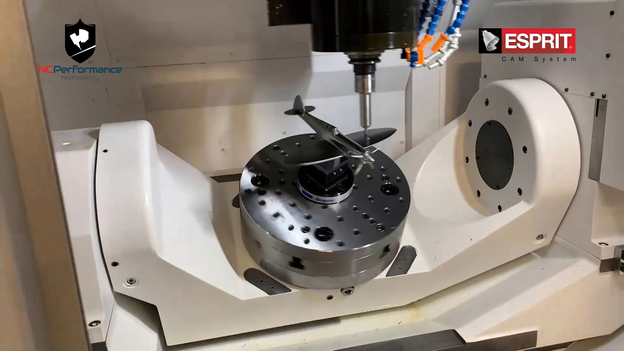 Okuma GENOS M460V-5AX ESPRIT Spit Fire Demo - YouTube