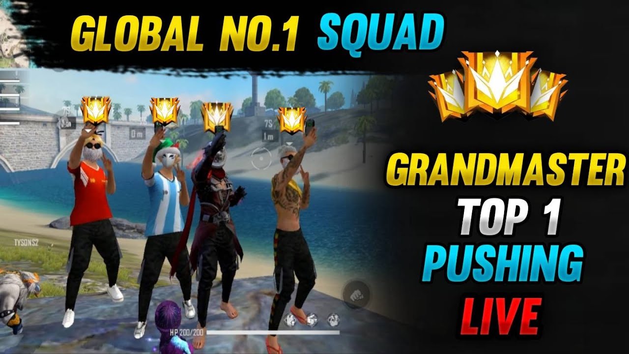 CS TOP 1 GRANDMASTER PUSH | FREE FIRE LIVE | CS GRANDMASTER PUSH ...