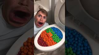 Eating Colorful Chocolate M&Ms Candy