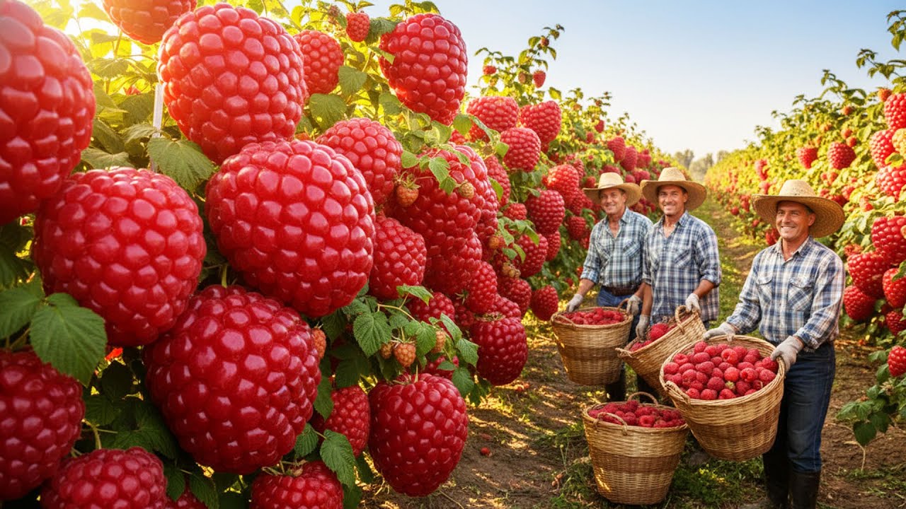 Farm Tour: Heritage Red Raspberry V-Trellis Management & Cryogenic ...