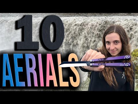 10 AERIALS ON BALISONG + Tutorials🔥