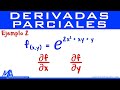 Derivadas Parciales de primer orden | Ejemplo 2 Exponencial