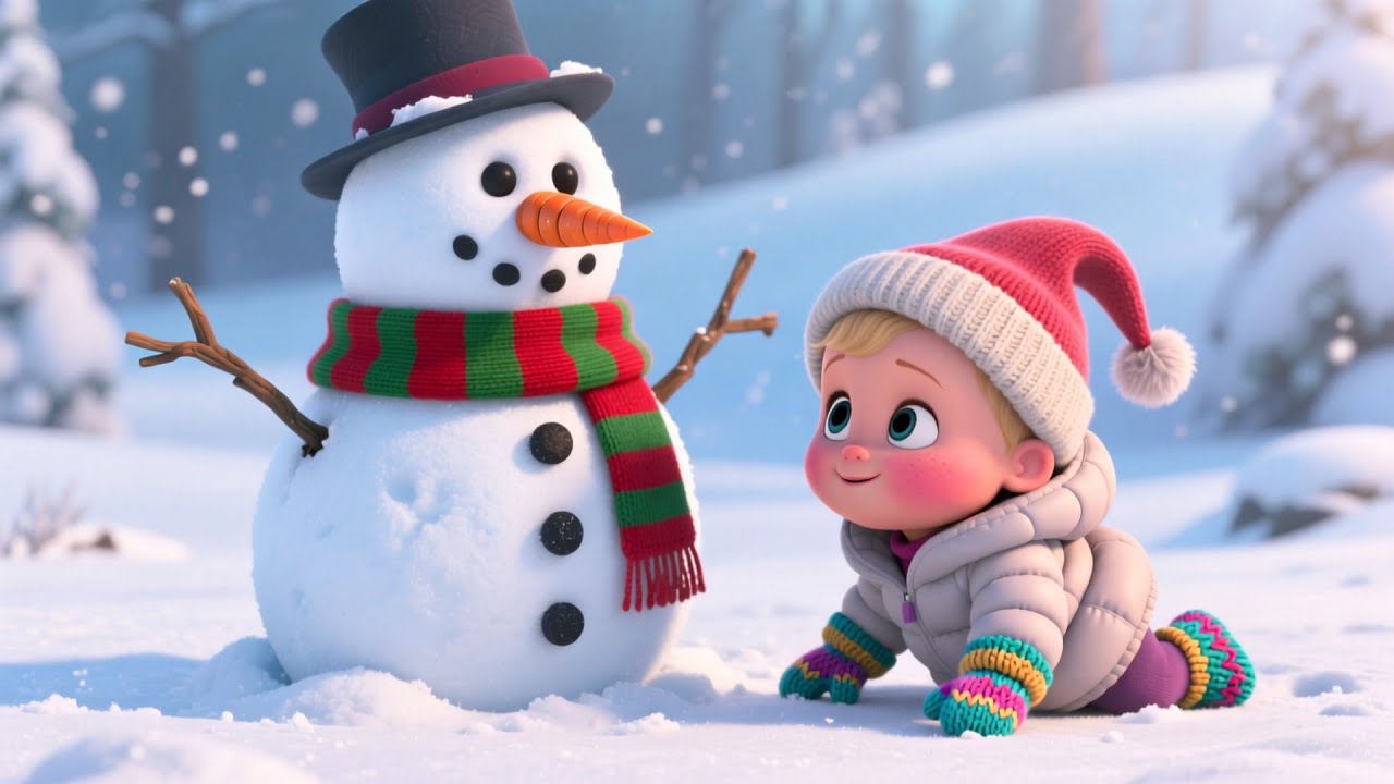 Winter Snowman With Baby ☃️👶 | Fun Winter Song for Kids | Playful ...