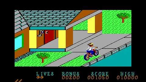 Paperboy 1 for DOS (EGA graphics and PC-speaker)