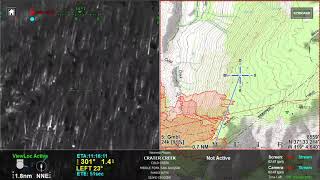Nov 9 - Infrared Video from Firewatch Cobra of Creek Fire near Pond Lily Lake