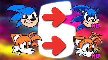 Redrawing Friday Night Funkin HD Icons - Sonic, Robotnic, Tails. Part 6
