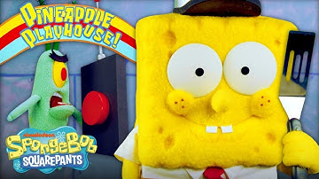 SpongeBob Works at The Chum Bucket! 🪣 | Season 2 Episode 2 | Pineapple Playhouse | SpongeBob