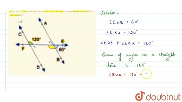 In each of the following figures, two lines AB and CD are cut by a transversal EF. In each case,...