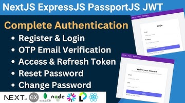 Complete Authentication NextJS ExpressJS MongoDB PassportJS