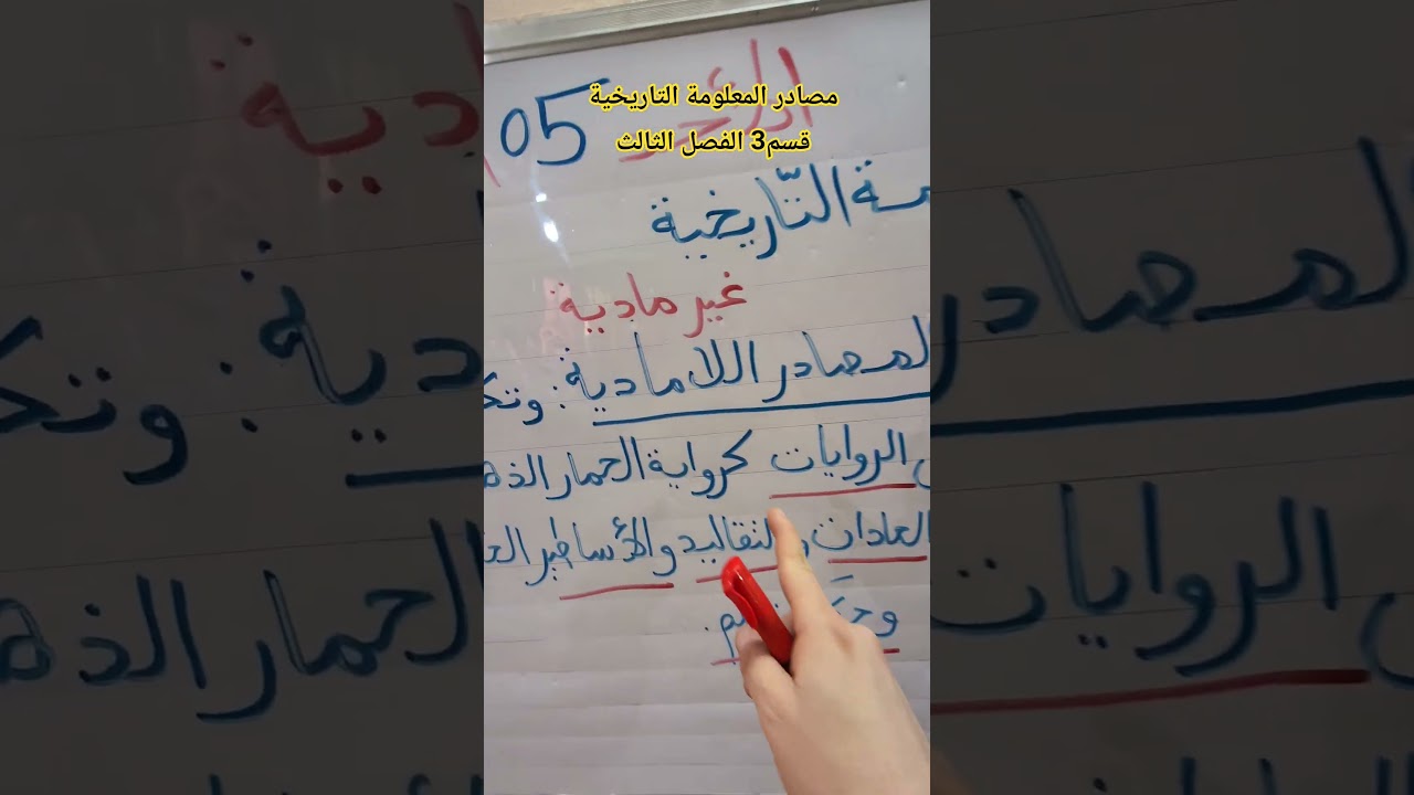 مصادر المعلومة التاريخية قسم3 الفصل الثالث