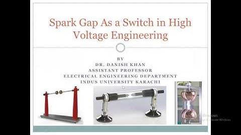 Spark gap as a switch in high voltage circuits