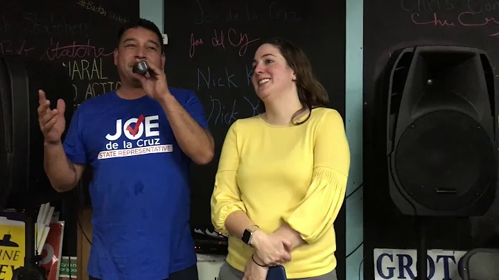 Joe de la Cruz and Christine Conley celebrate elec...