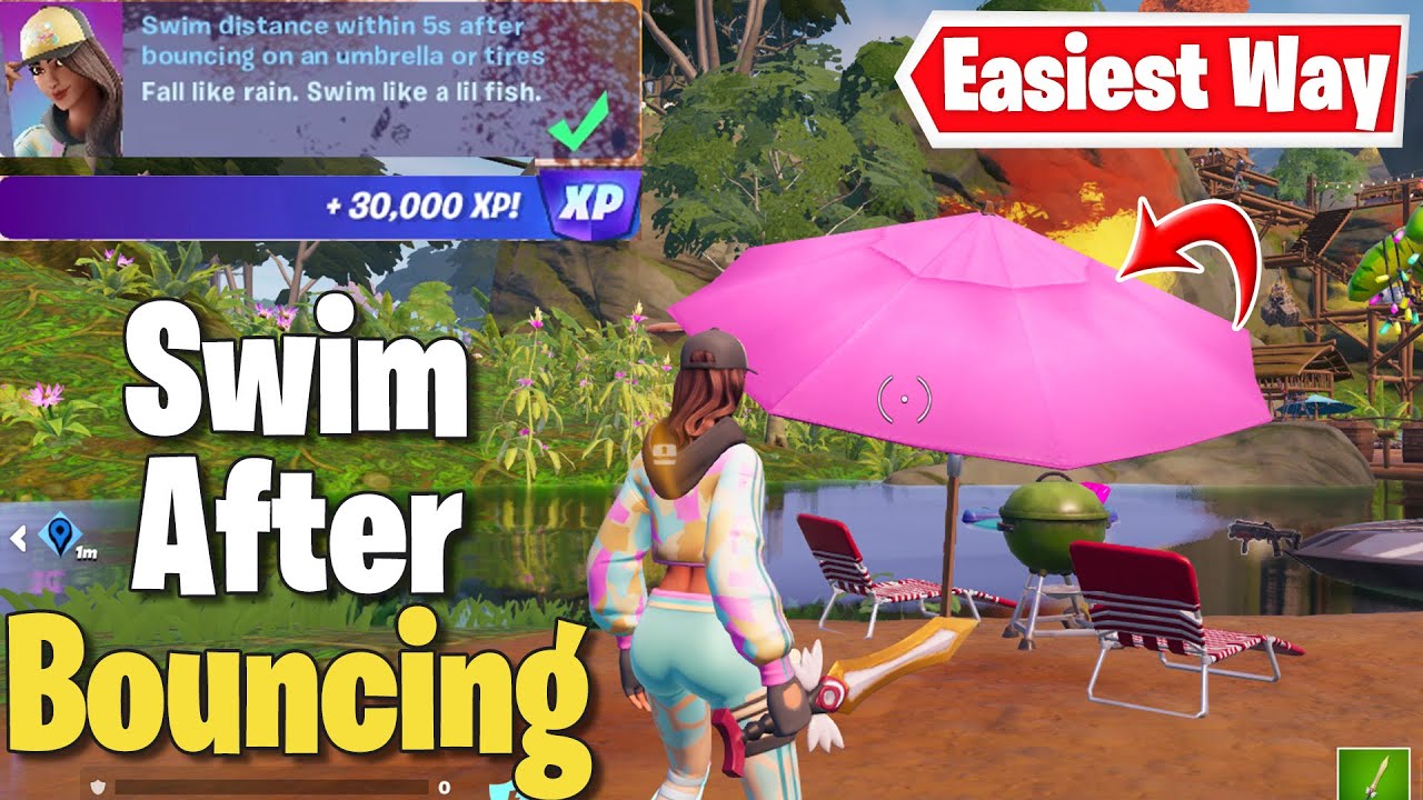 swim-distance-within-5s-after-bouncing-on-an-umbrella-or-tires-summer
