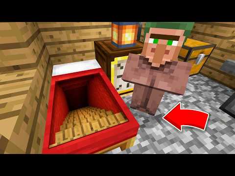 Я НАШЕЛ СЕКРЕТНЫЙ ПРОХОД ПОД КРОВАТЬЮ У ЖИТЕЛЯ В МАЙНКРАФТ ! Алексбой Minecraft