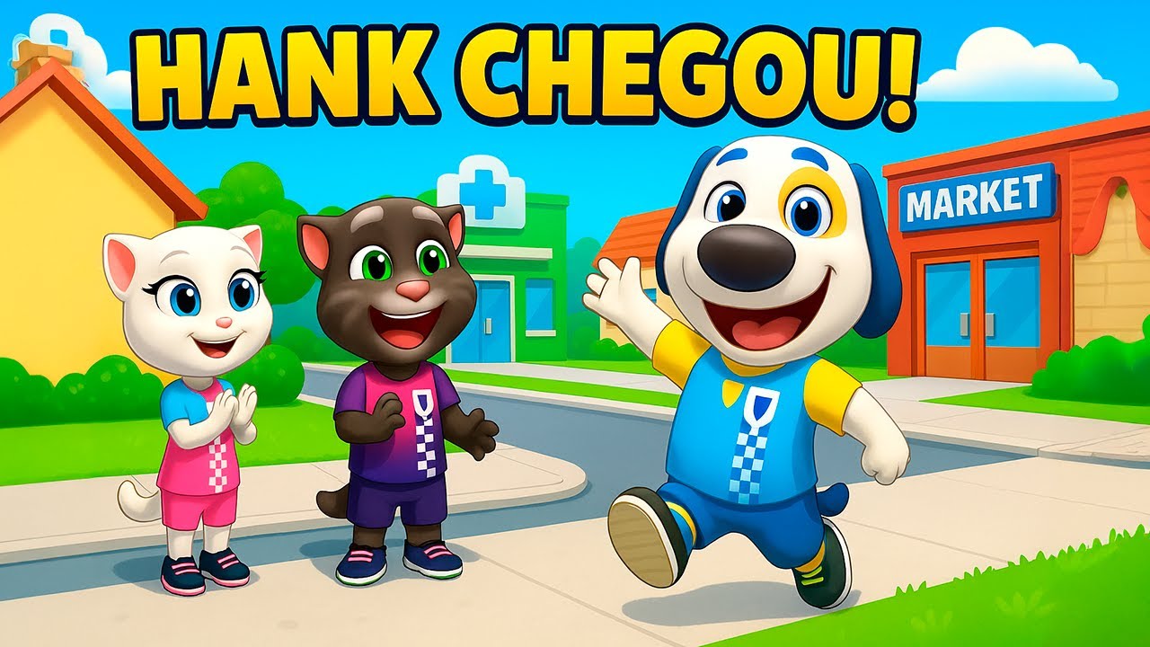HANK Chegou Para Animar a Vila Dos Amigos Do My Talking Tom Amigos 2