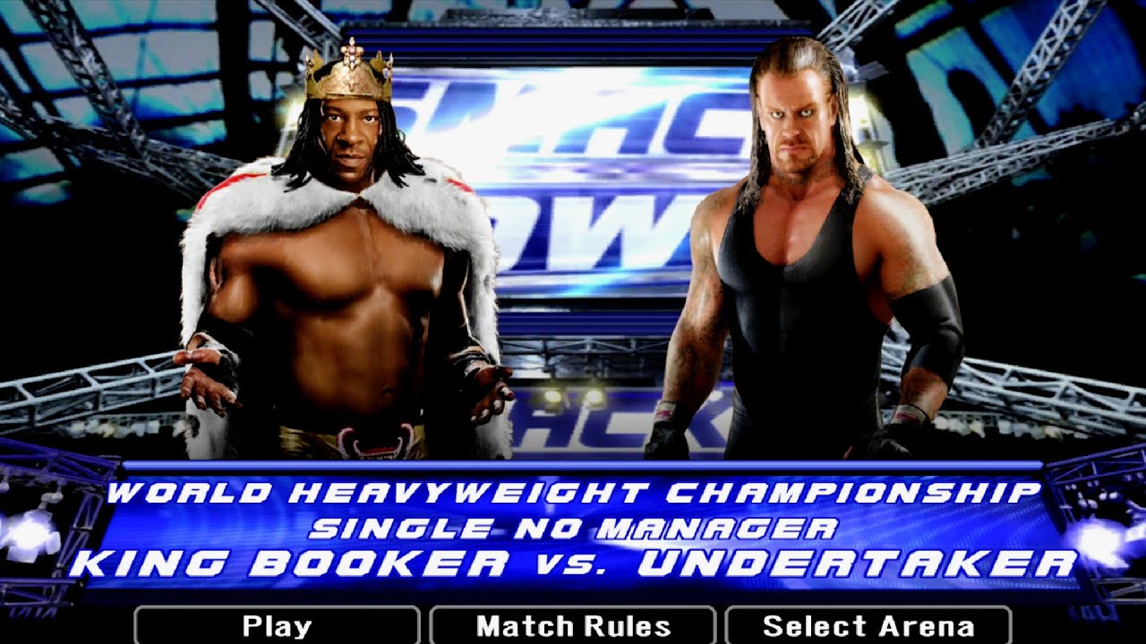 WWE Smackdown vs Raw 2008 Undertaker vs Booker T World Heavyweight