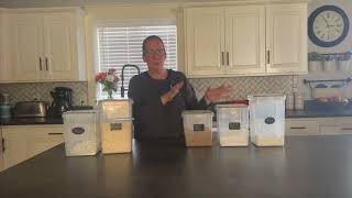 Chef's Path Kitchen Storage Box Set of 4 Extra Large Airtight Food Storage Jars for Sugar Flour