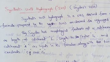 Synthetic unit hydrograph