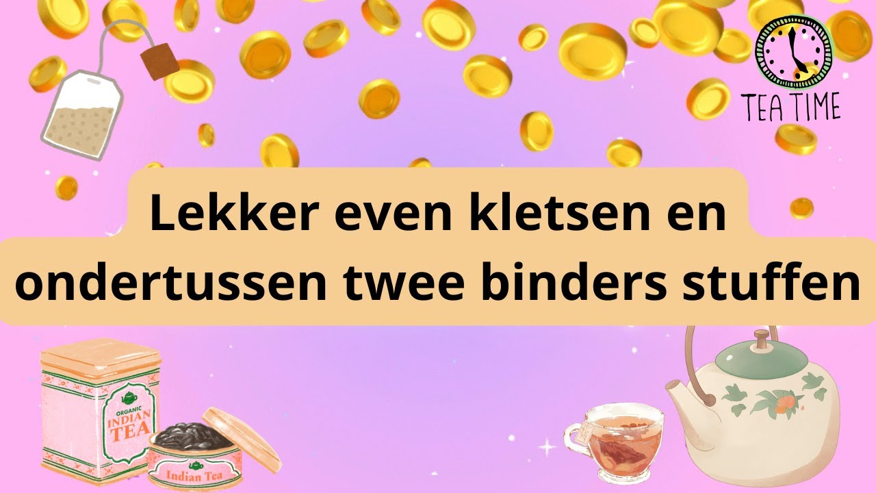 Lekker even kletsen en ondertussen twee binders stuffen.