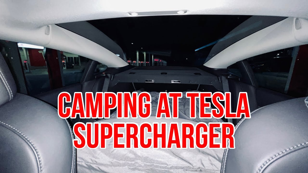 Sleeping at a Tesla Supercharger How a Woman Does Overnight Camping