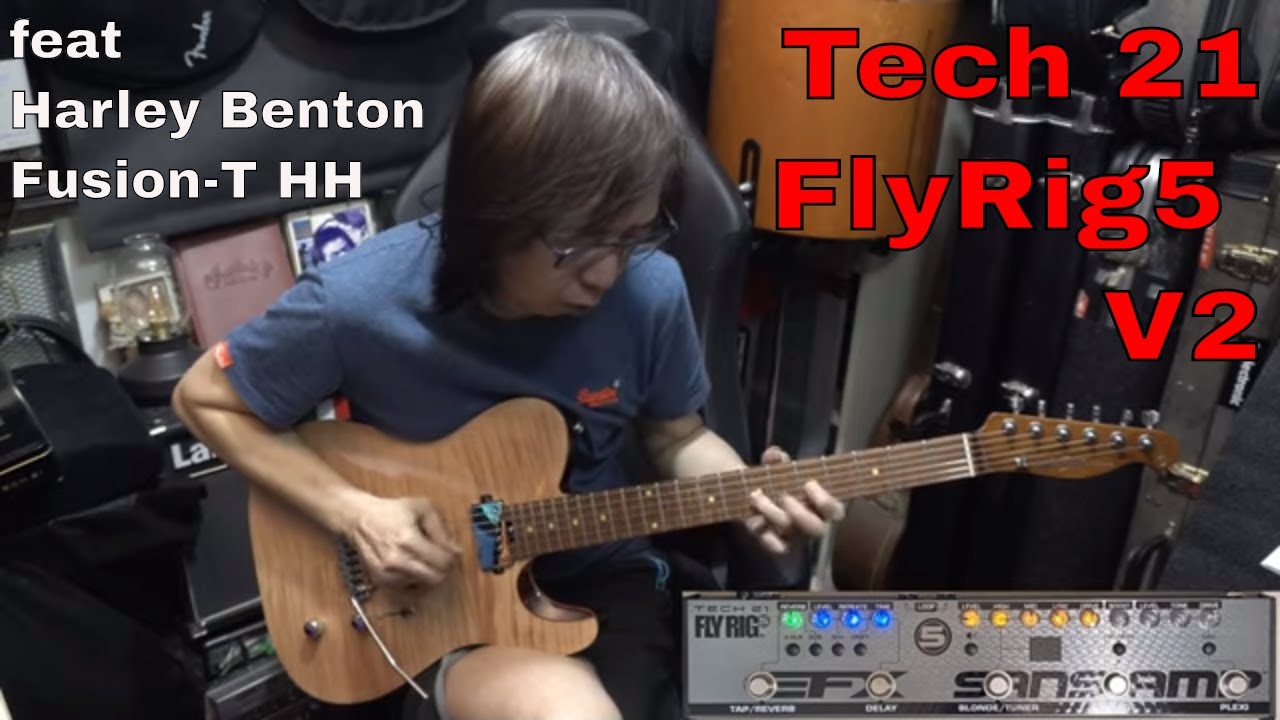Tech 21 NYC FlyRig5 Ver 2 feat Harley Benton Fusion-T HH Roasted