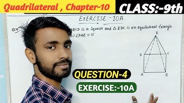 CHAPTER-10|Quadrilateral|Question-4|Exercise-10A| Class-9th|R.S Aggarwal