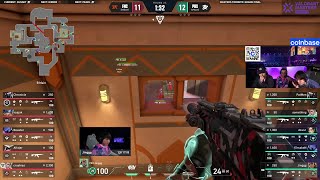 FNS and TENZ react to PRX's INSANE GRIM WALL at 11-12 to WIN the map against FNATIC