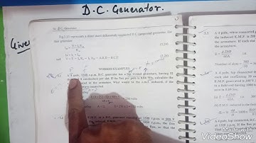 Important problems of basic electrical subject from D.C generator