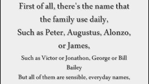 CATS [Original London Cast Recording]; The Naming of Cats.wmv