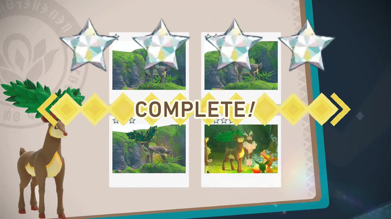 How To Get 1 To 4 DIAMOND STARS For Sawsbuck! New Pokemon Snap!