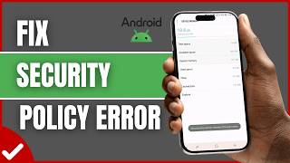 How To Fix “Security Policy Restricts Clearing of Application Data” (2026) | Android Security Policy screenshot 4